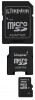 (SDC4 16GB-2ADP) ����� ������ Kingston, �������� microSD (T-Flash) ����� 4, 16�� microSDHC � ����� ����������